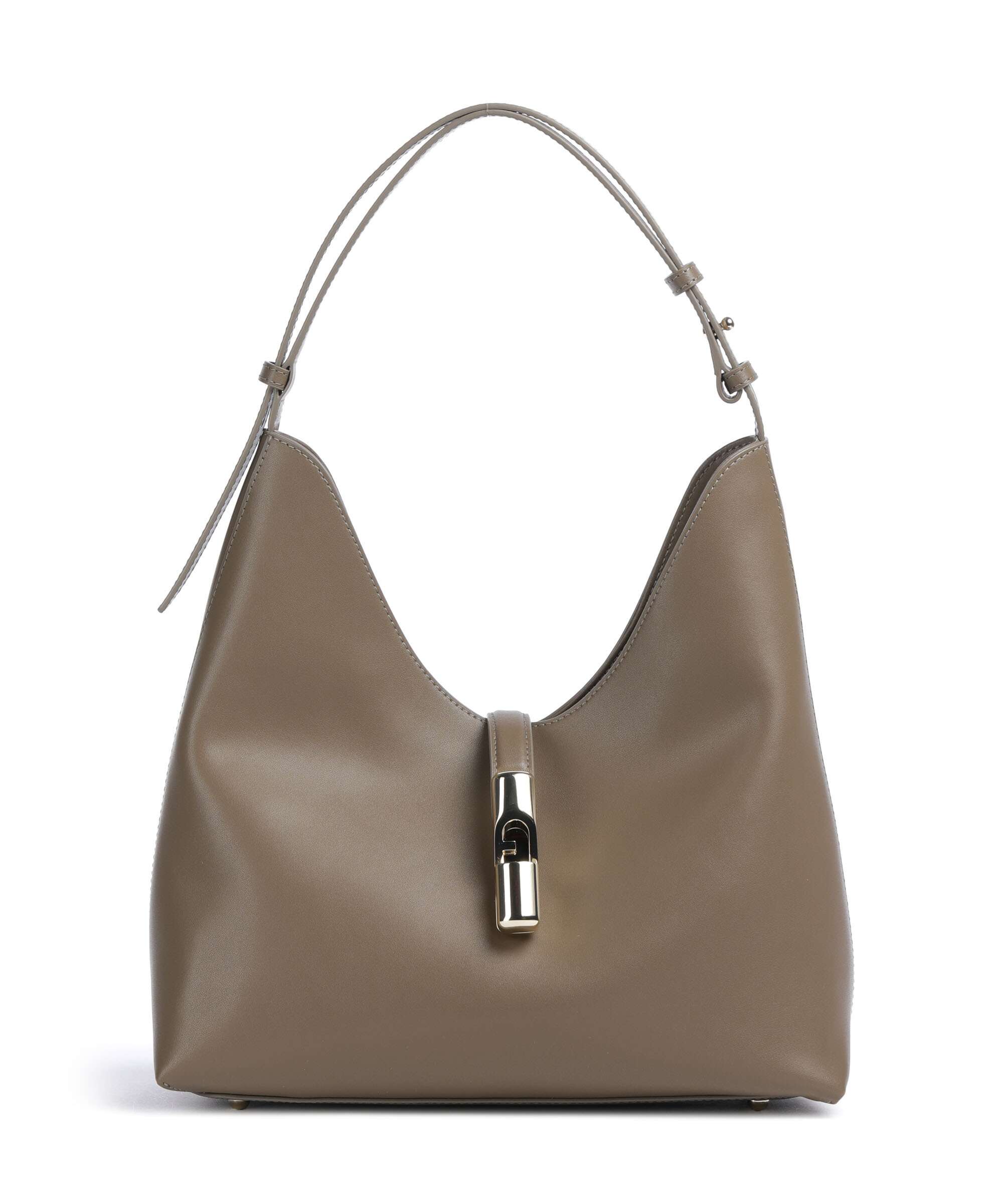 Furla Goccia M Hobo bag muddy gray