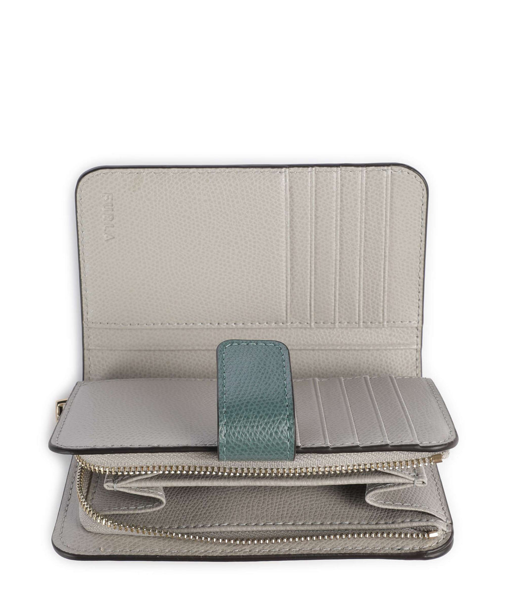 Furla Camelia M Wallet edera green/stone gray