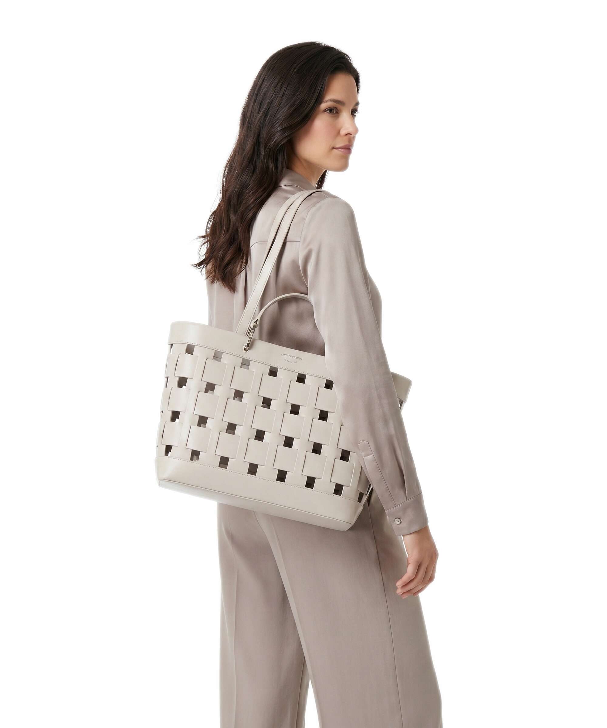 Emporio Armani My EA M Tote bag silver gray