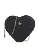 Vivienne Westwood Saffiano Heart Torba preko ramena black