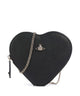 Vivienne Westwood Saffiano Heart Torba preko ramena black
