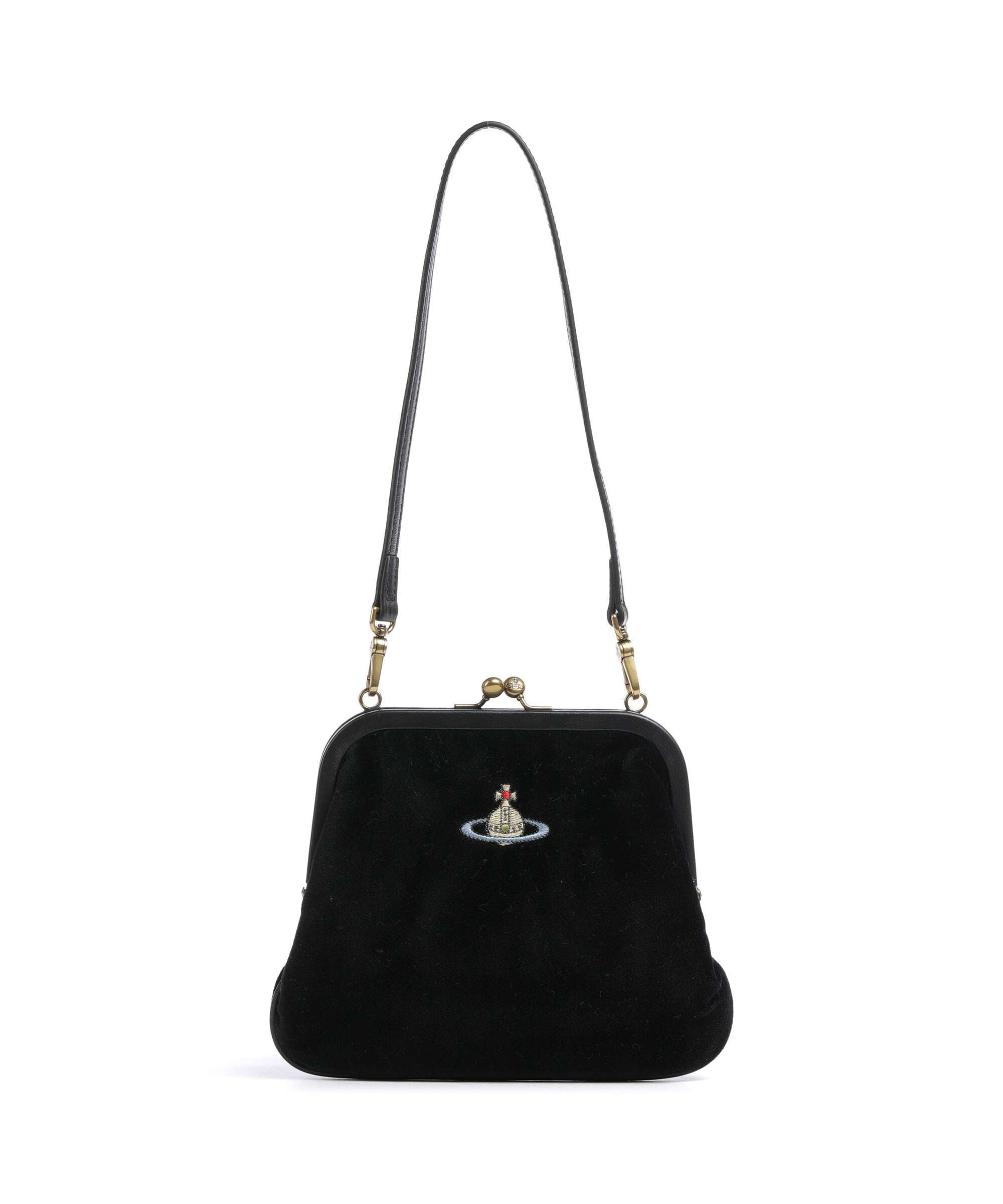 Vivienne Westwood Vivienne Velvet Shoulder bag black