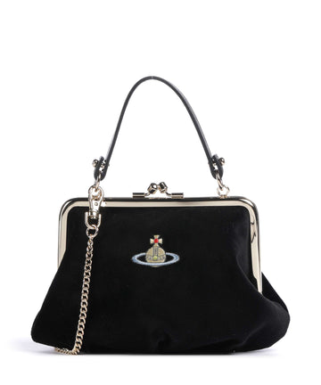 Vivienne Westwood Granny Frame Velvet Torba preko ramena black