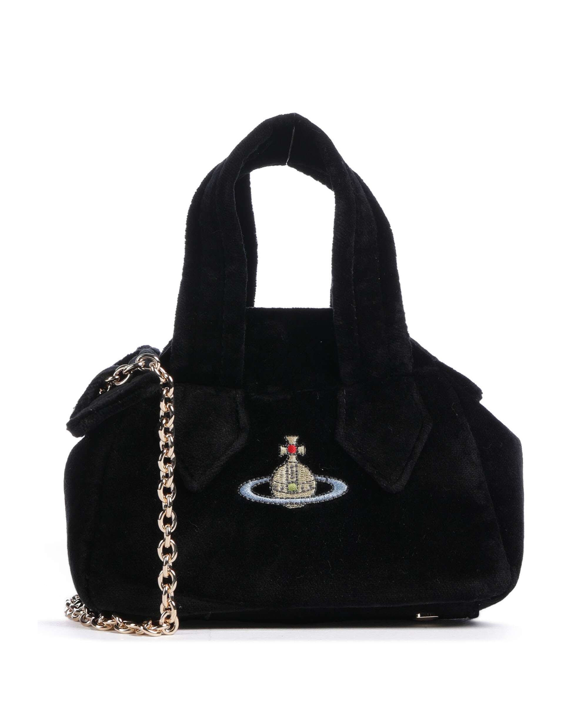 Vivienne Westwood Archive Velvet Mini Crossbody bag black