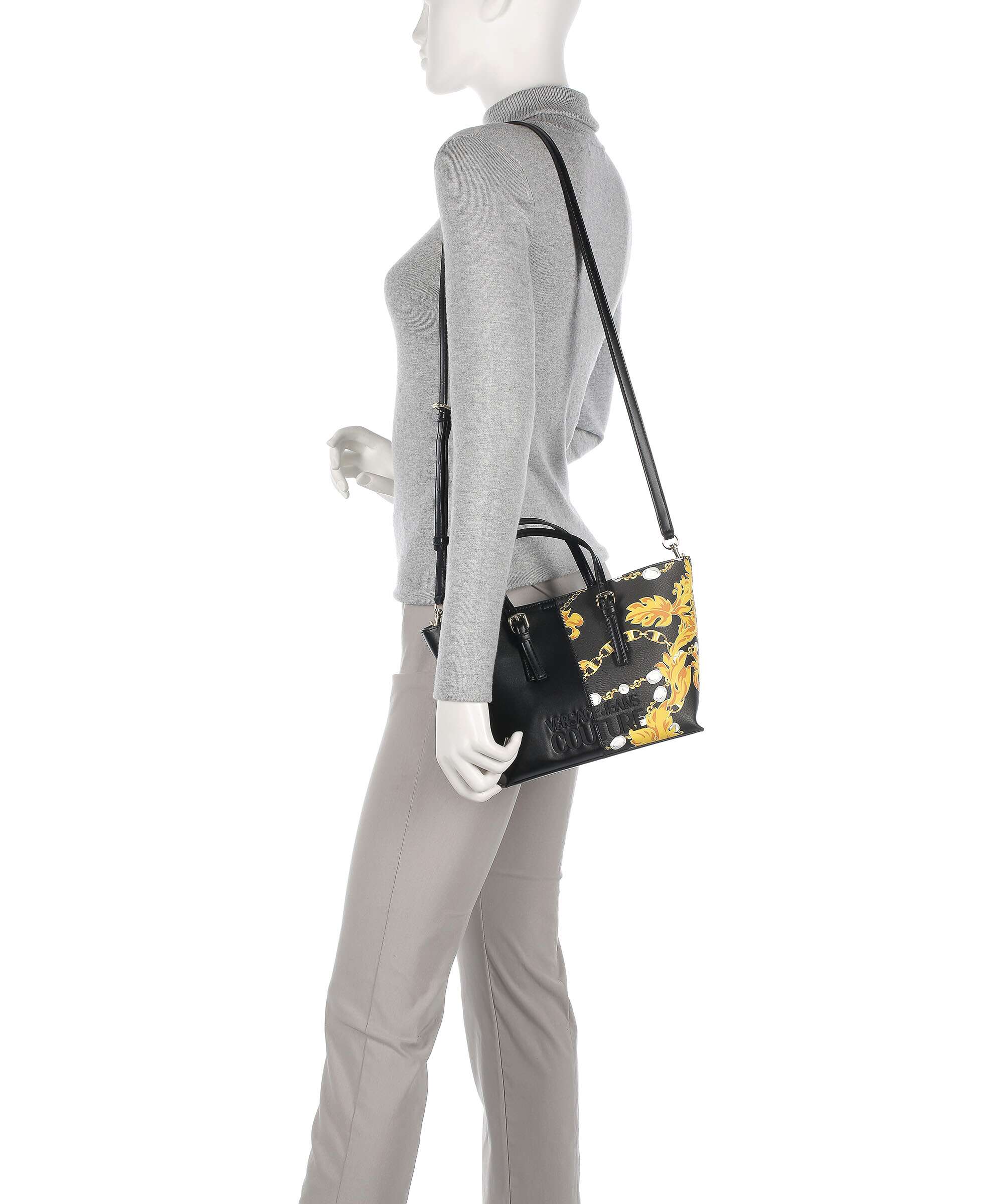 Versace Jeans Couture Rock Cut Handbag black/gold