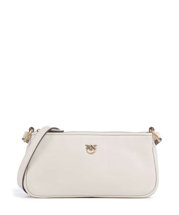 Pinko Half Moon Mini Torba preko ramena bianco seta/antique gold