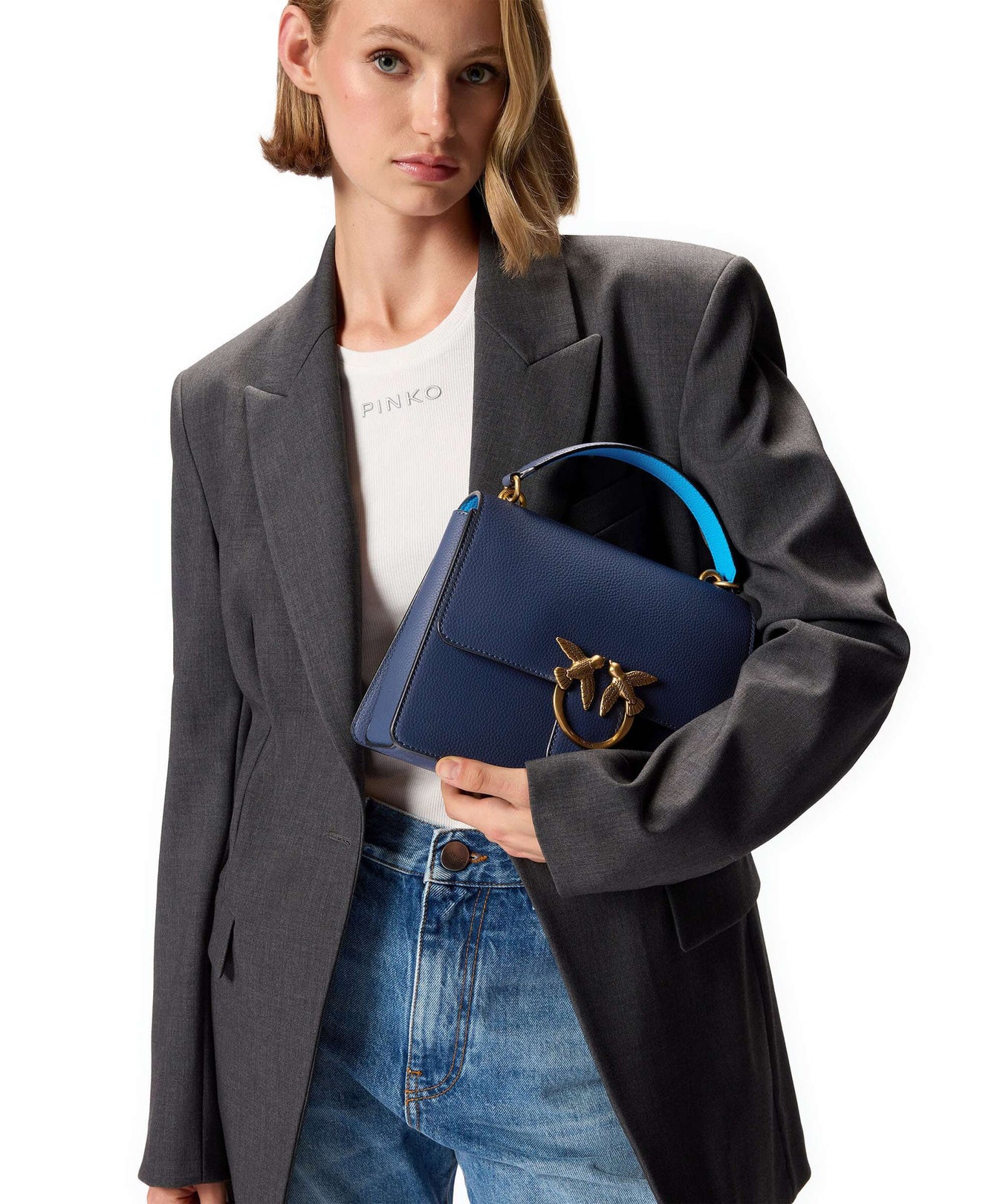 Pinko Love One Classic Handbag azzurro/antique gold