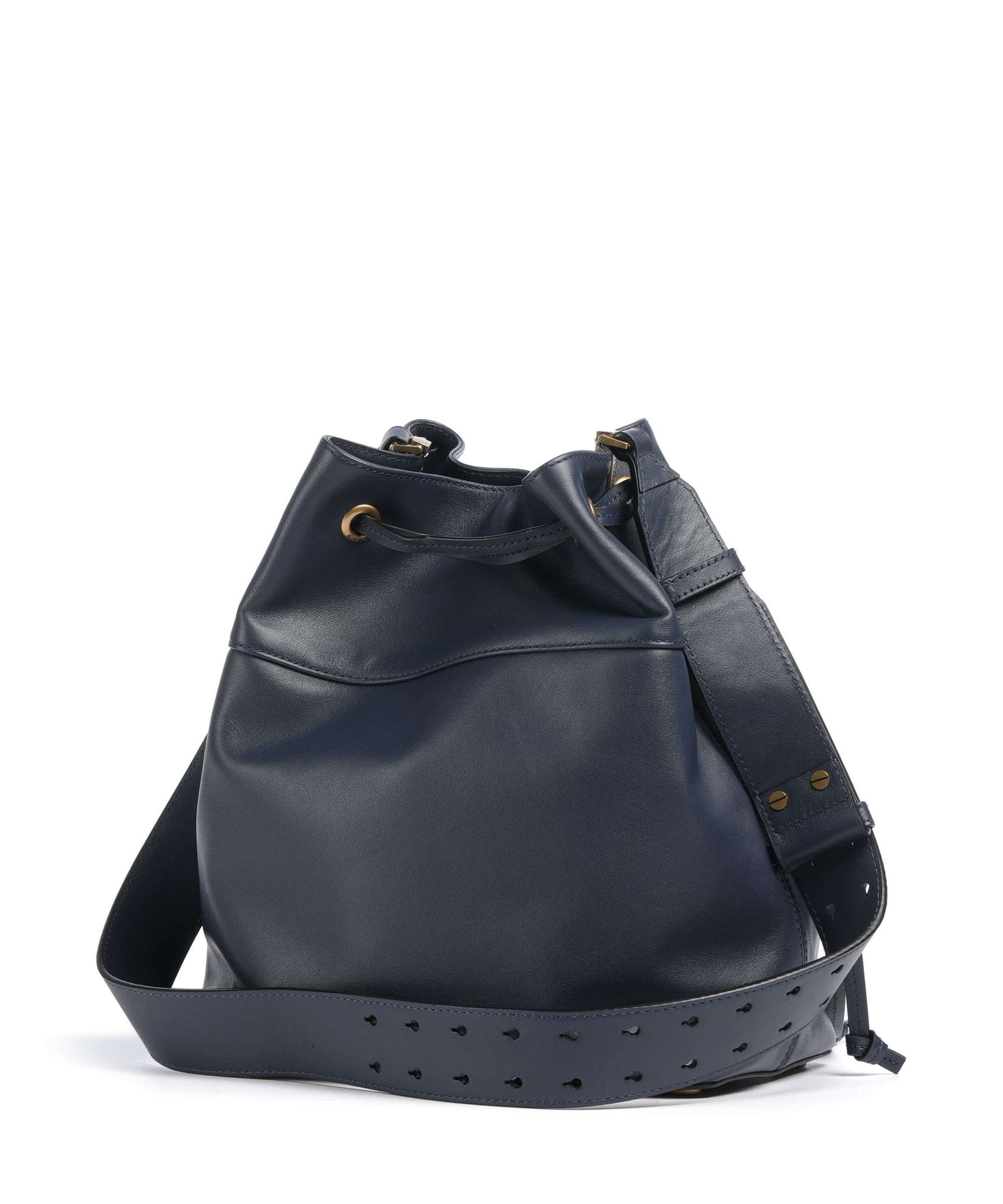 Pinko Secchiello Classic Bucket bag blu indaco ombroso/antique gold