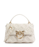 Pinko Love Lady Puff Mini Torbu bianco seta/antique gold