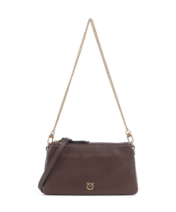 Pinko Double Mini Torba preko ramena marrone castano/antique gold