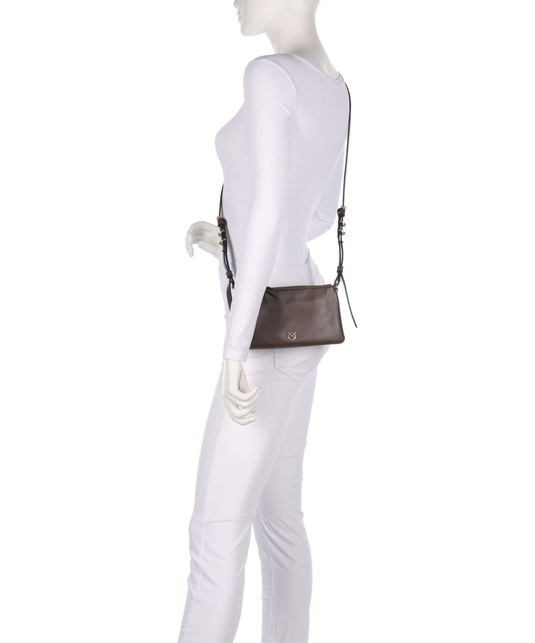 Pinko Double Mini Shoulder bag marrone castano/antique gold