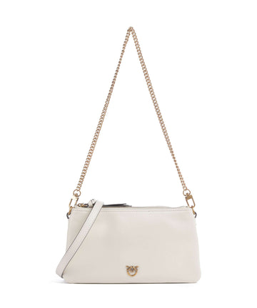 Pinko Double Mini Torba preko ramena bianco seta/antique gold