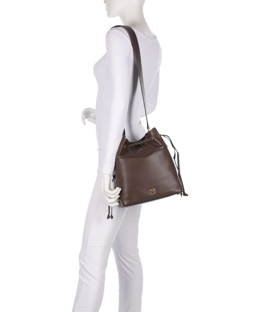 Pinko Secchiello Classic Bucket bag marrone castano/antique gold