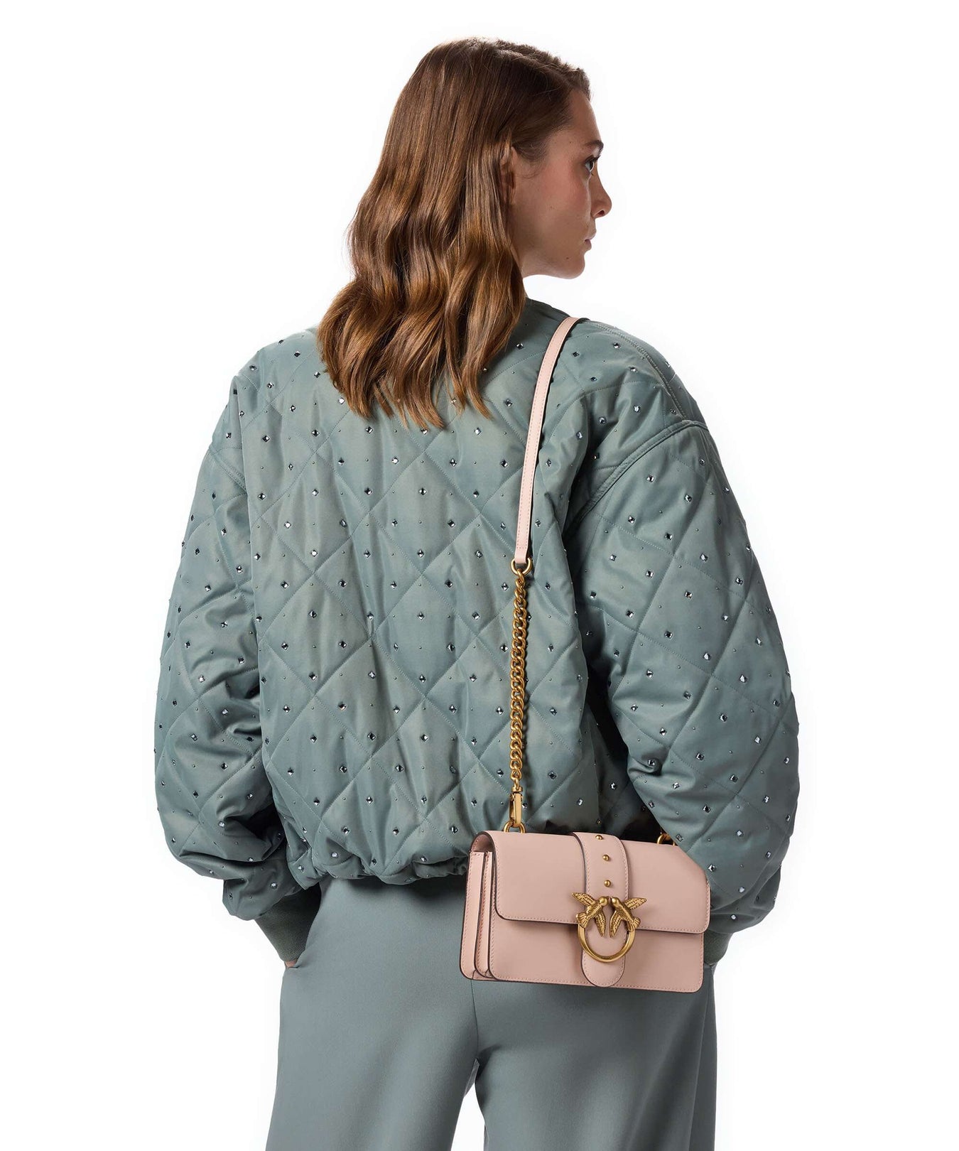 Pinko Love One Mini Crossbody bag cipria/antique gold