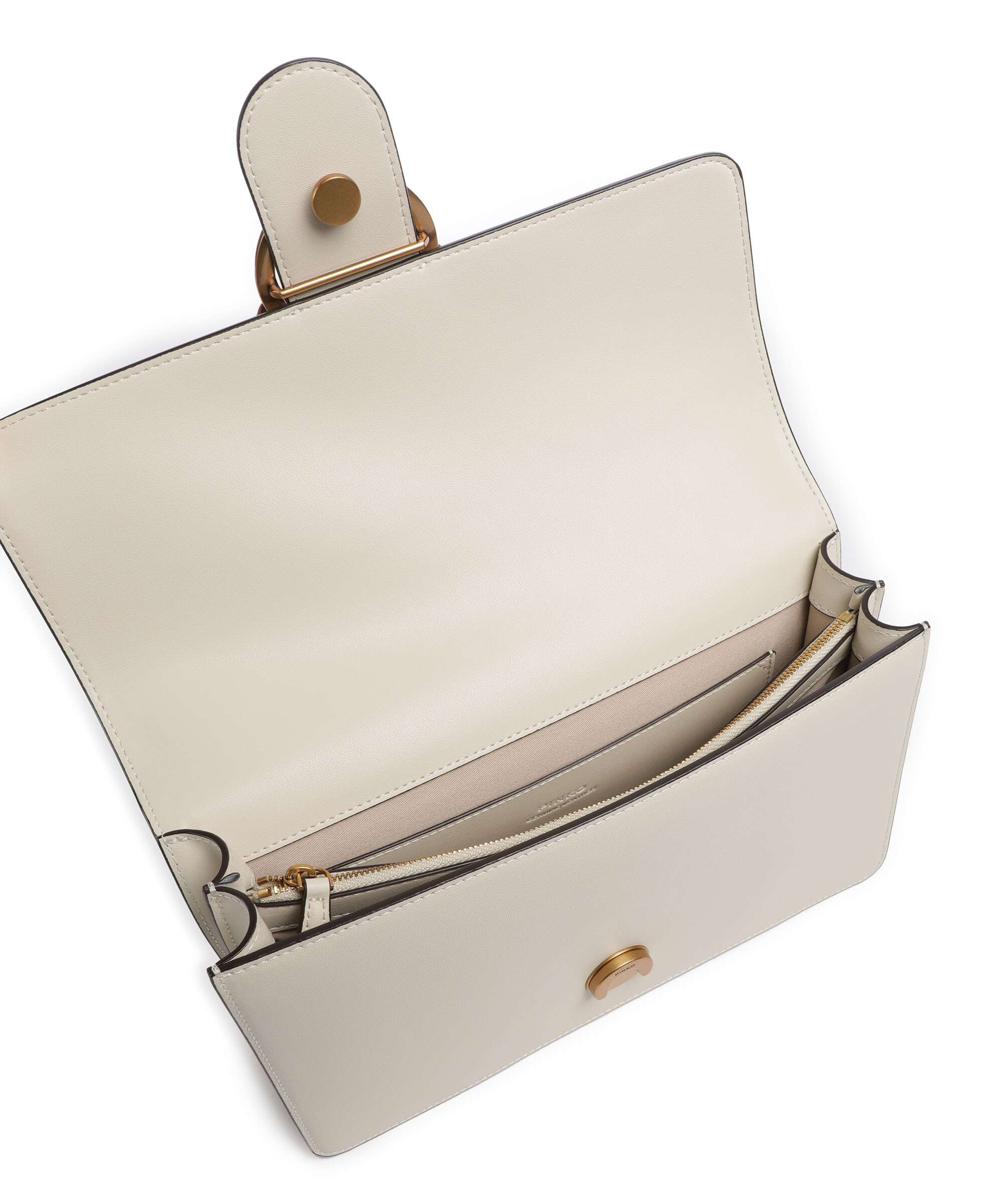Pinko Love One Classic Crossbody bag bianco seta/antique gold