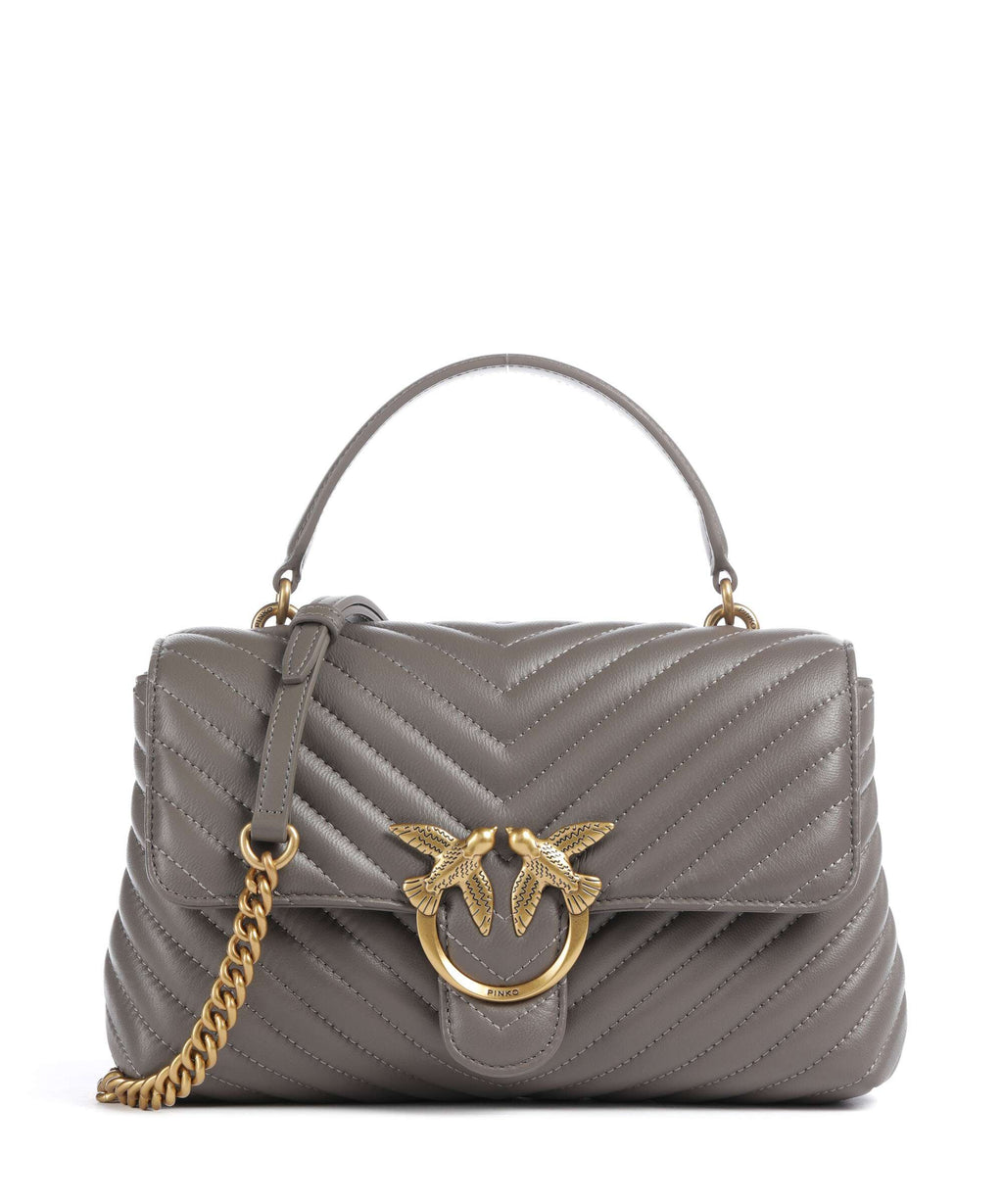 Pinko Love Lady Puff Classic Handbag grigio asfalto/antique gold
