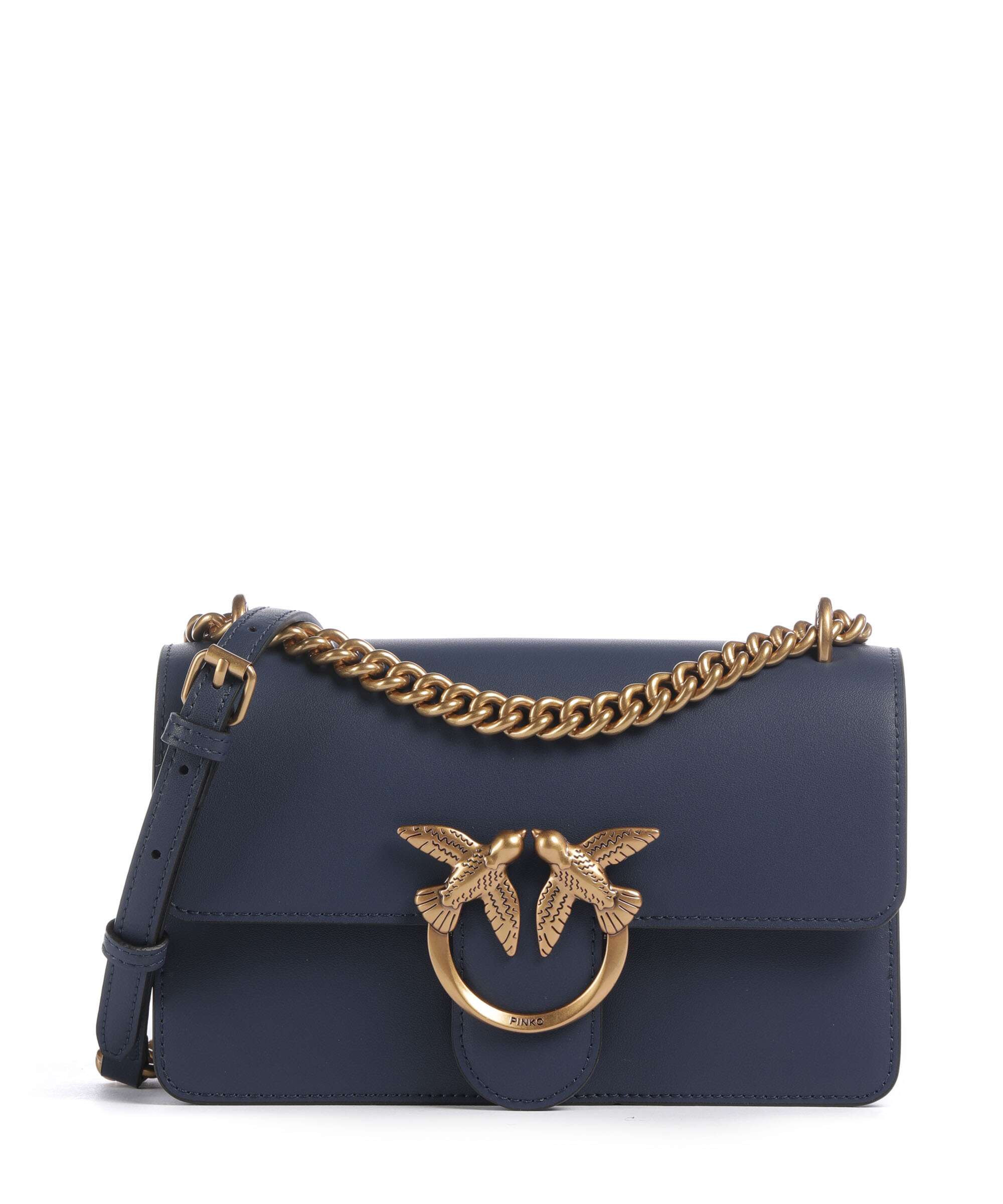 Pinko Love One Mini Shoulder bag blu indaco ombroso/antique gold