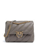 Pinko Love Puff Big Torba preko ramena grigio asfalto/antique gold