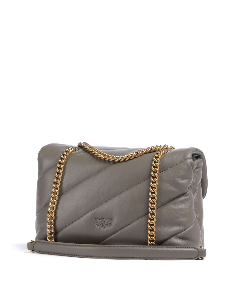 Pinko Love Puff Classic Shoulder bag grigio asfalto/antique gold