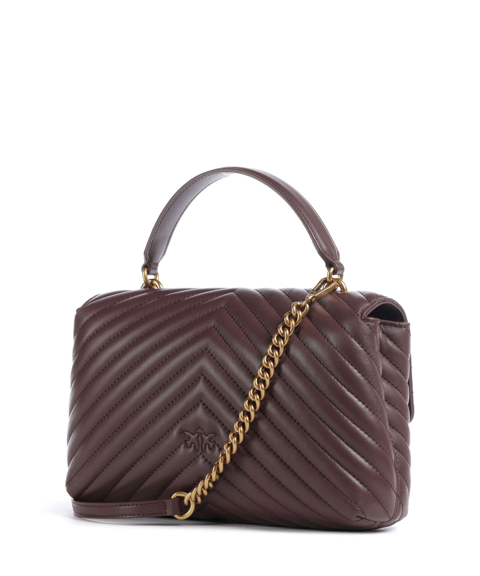 Pinko Love Lady Puff Classic Handbag cioccolato amaro/antique gold