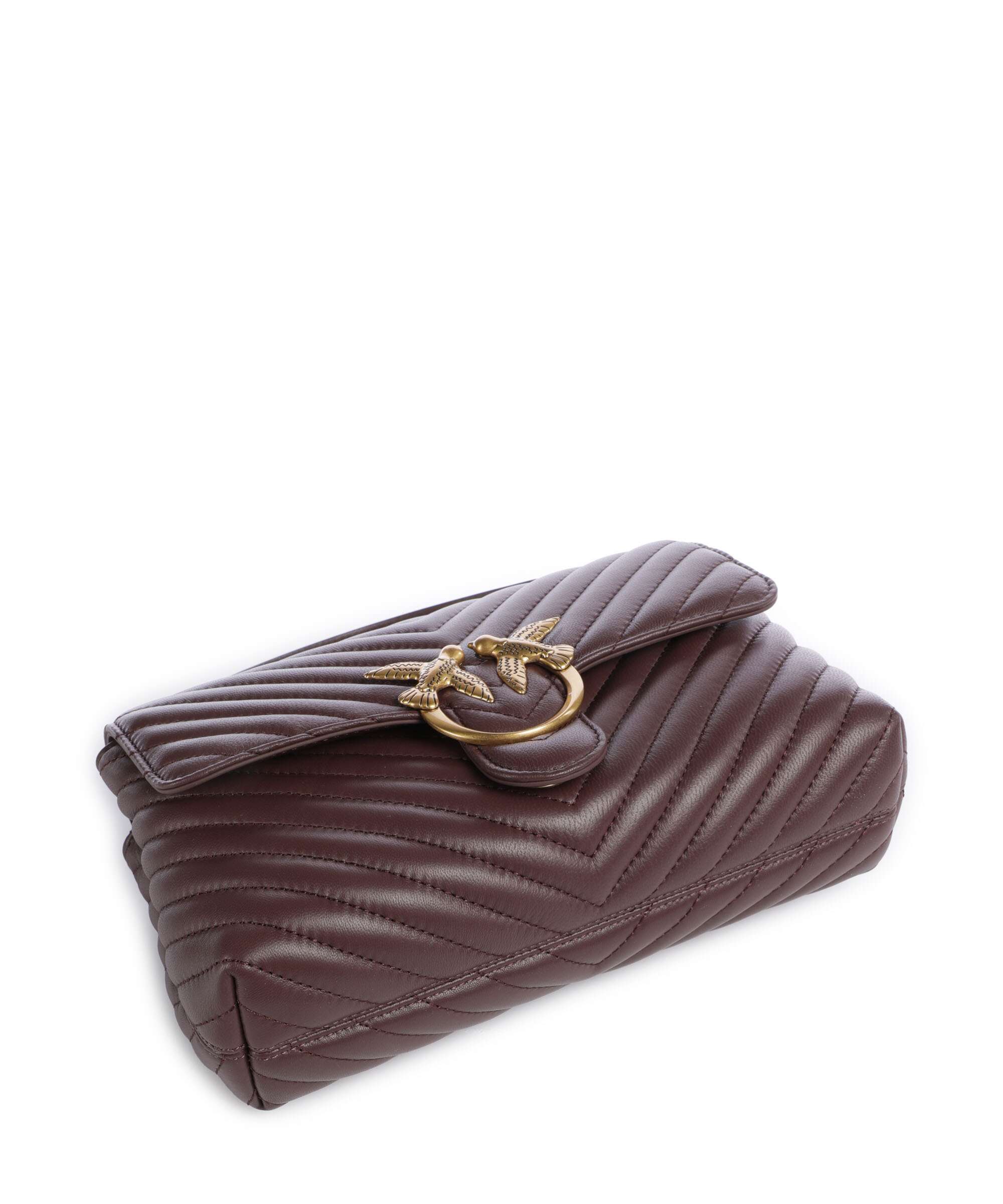 Pinko Love Lady Puff Classic Handbag cioccolato amaro/antique gold