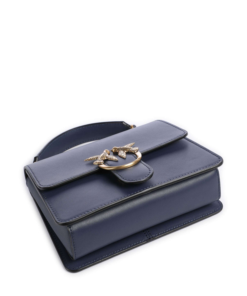 Pinko Love One Mini Crossbody bag blu indaco ombroso/antique gold