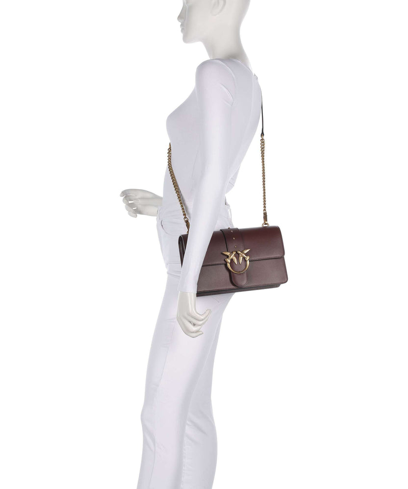 Pinko Love One Classic Crossbody bag rosso vino/antique gold