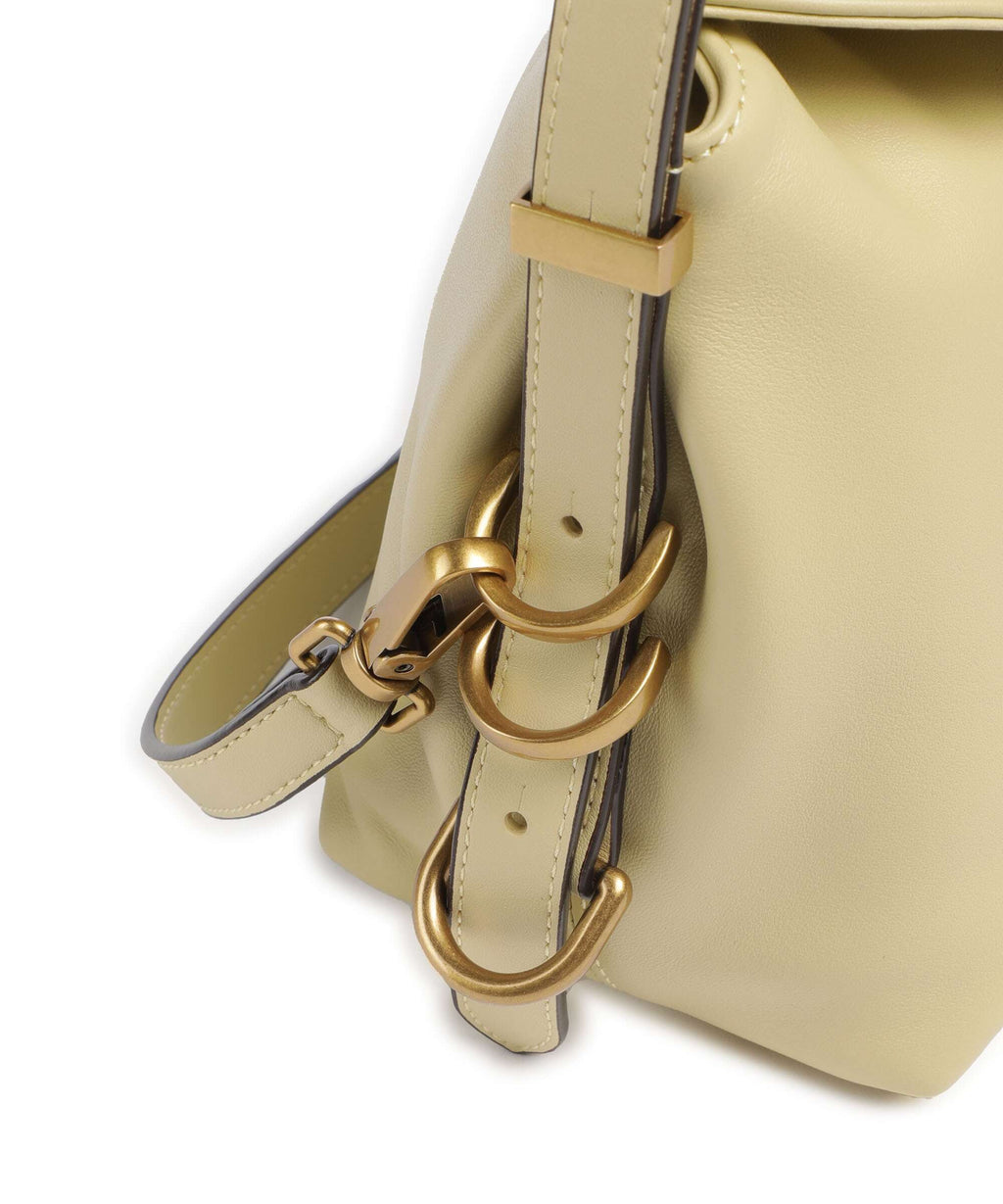 Pinko Saddle Horizontal Mini Shoulder bag giallo vaniglia/antique gold