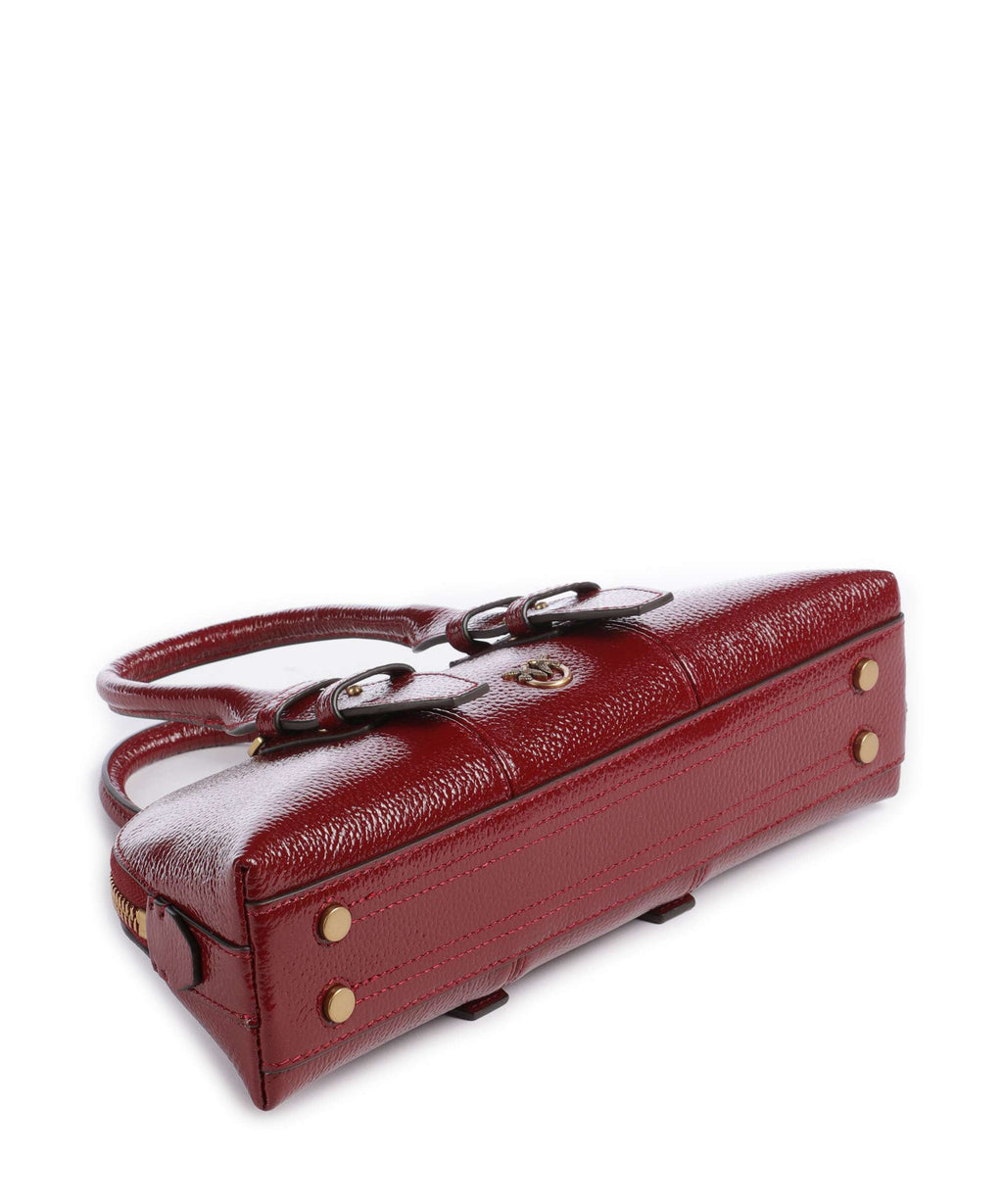 Pinko Bowling Horizontal Handbag rosso scuro/antique gold