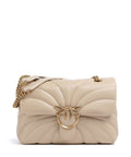 Pinko Love Puff Classic Shoulder bag beige/grigio fumo/antique gold