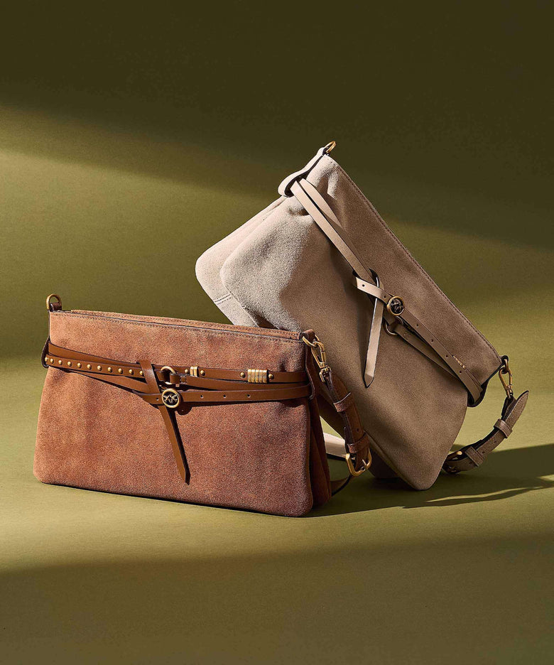 Pinko Belt Classic Shoulder bag beige/grigio fumo/antique gold