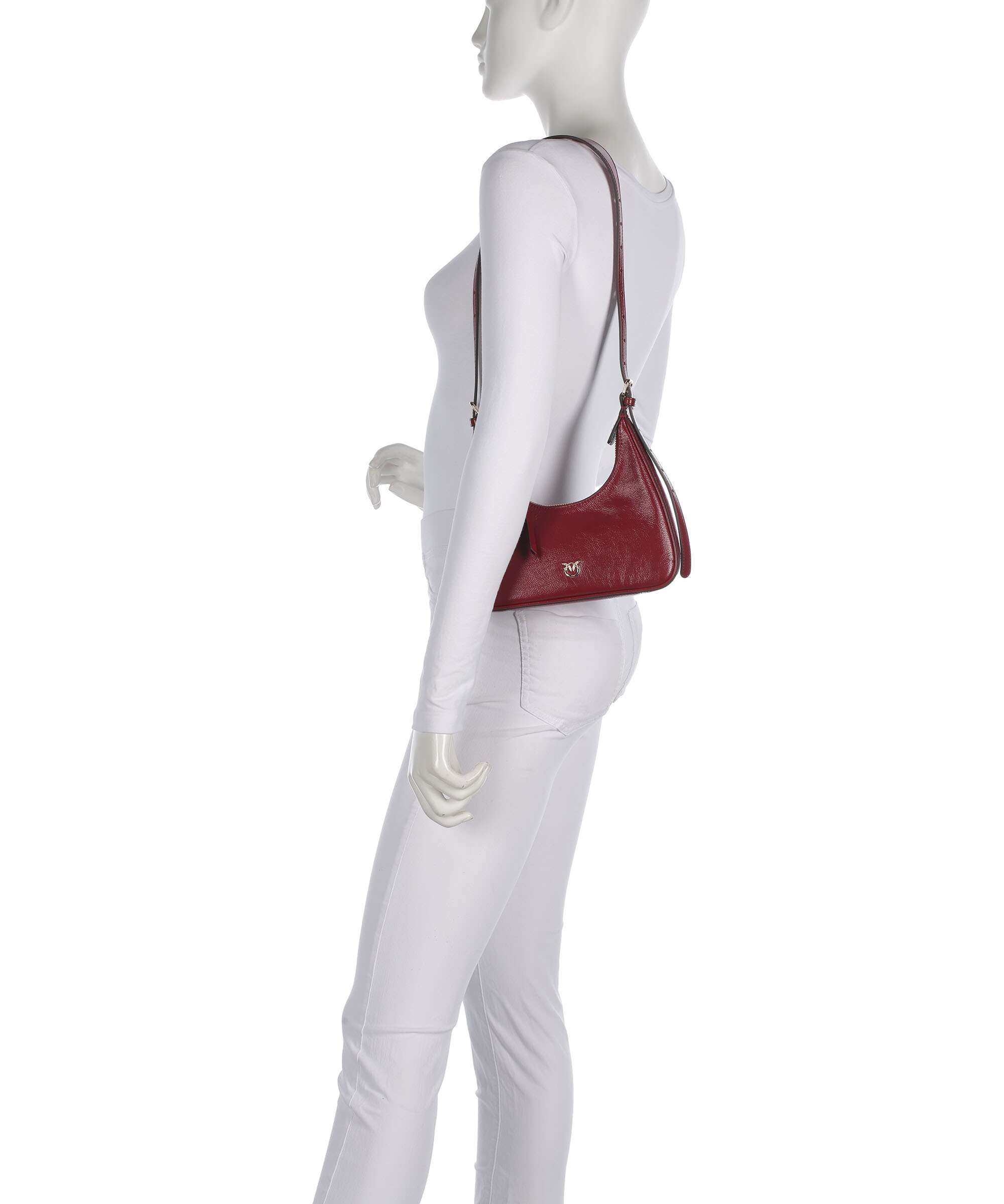 Pinko Miss Pinko Mini Shoulder bag rosso scuro/gold mordore