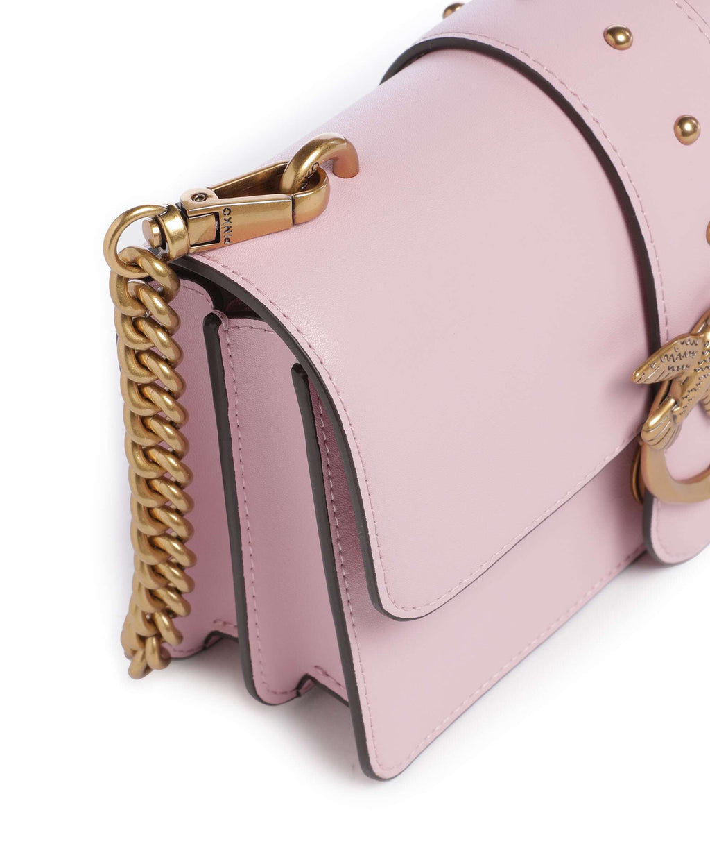 Pinko Love One Mini Crossbody bag rosa chiaro/antique gold
