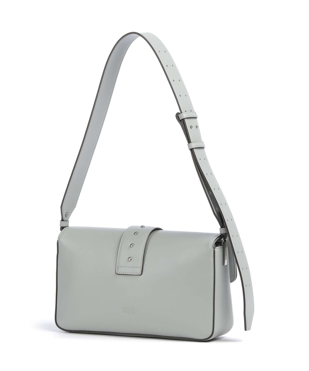 Pinko Love One Classic Slouchy Shoulder bag grigio perla/old silver