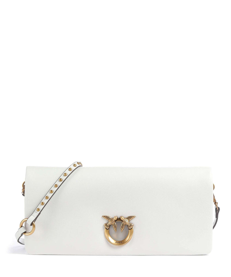 Pinko Click Soft Classic Crossbody bag bianco nembo/antique gold