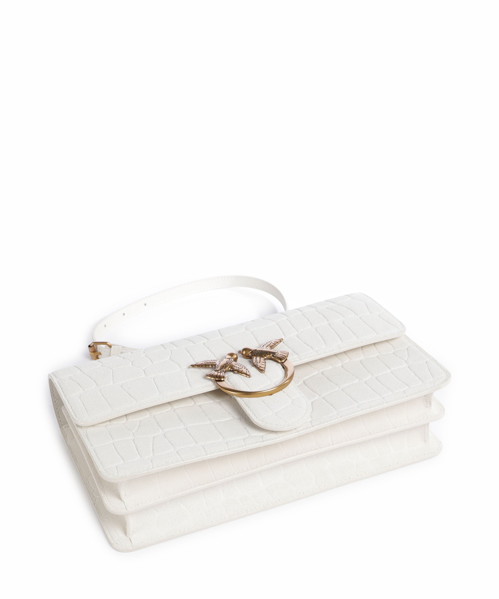 Pinko Love One Classic Shoulder bag bianco nembo/antique gold