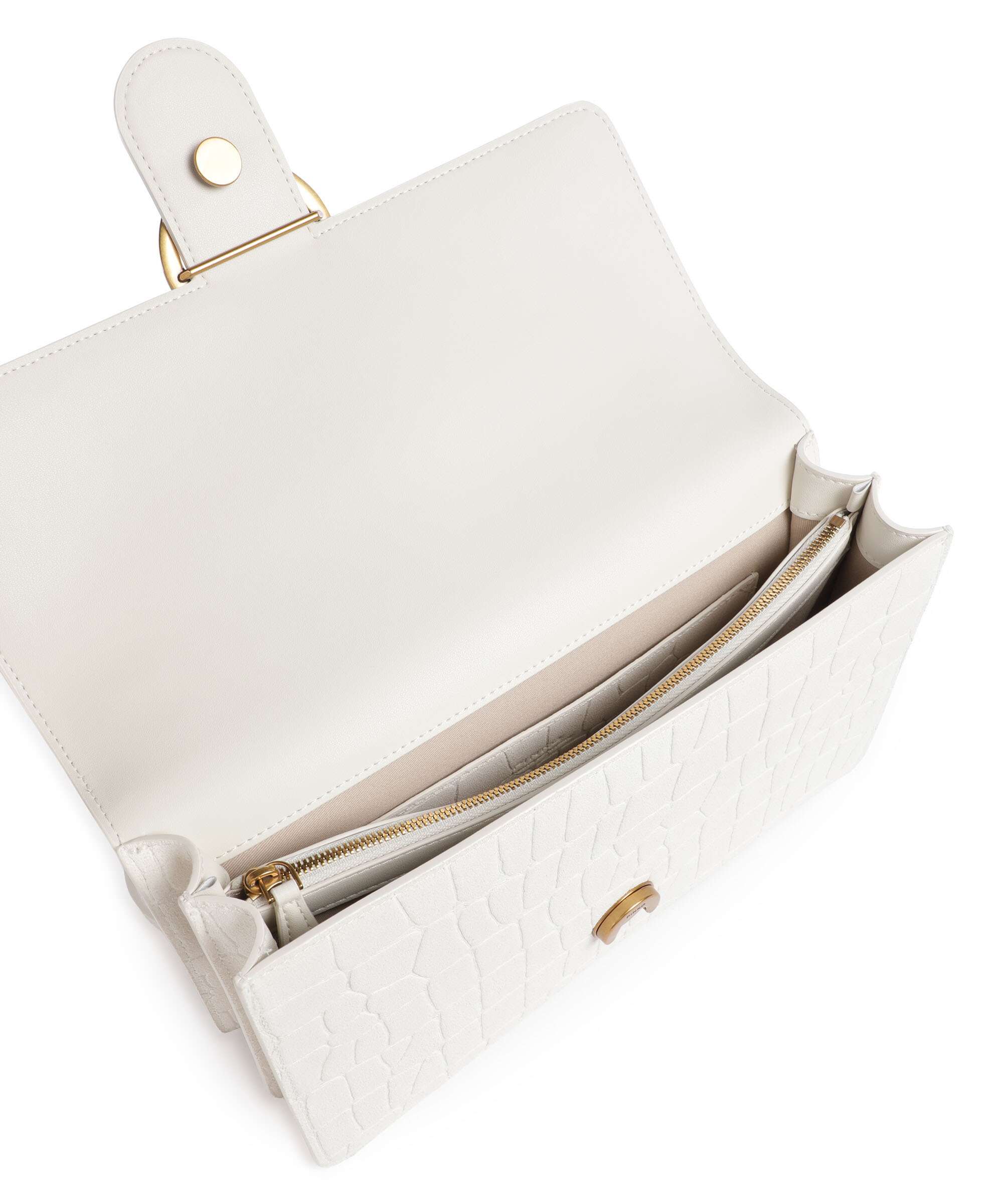 Pinko Love One Classic Shoulder bag bianco nembo/antique gold