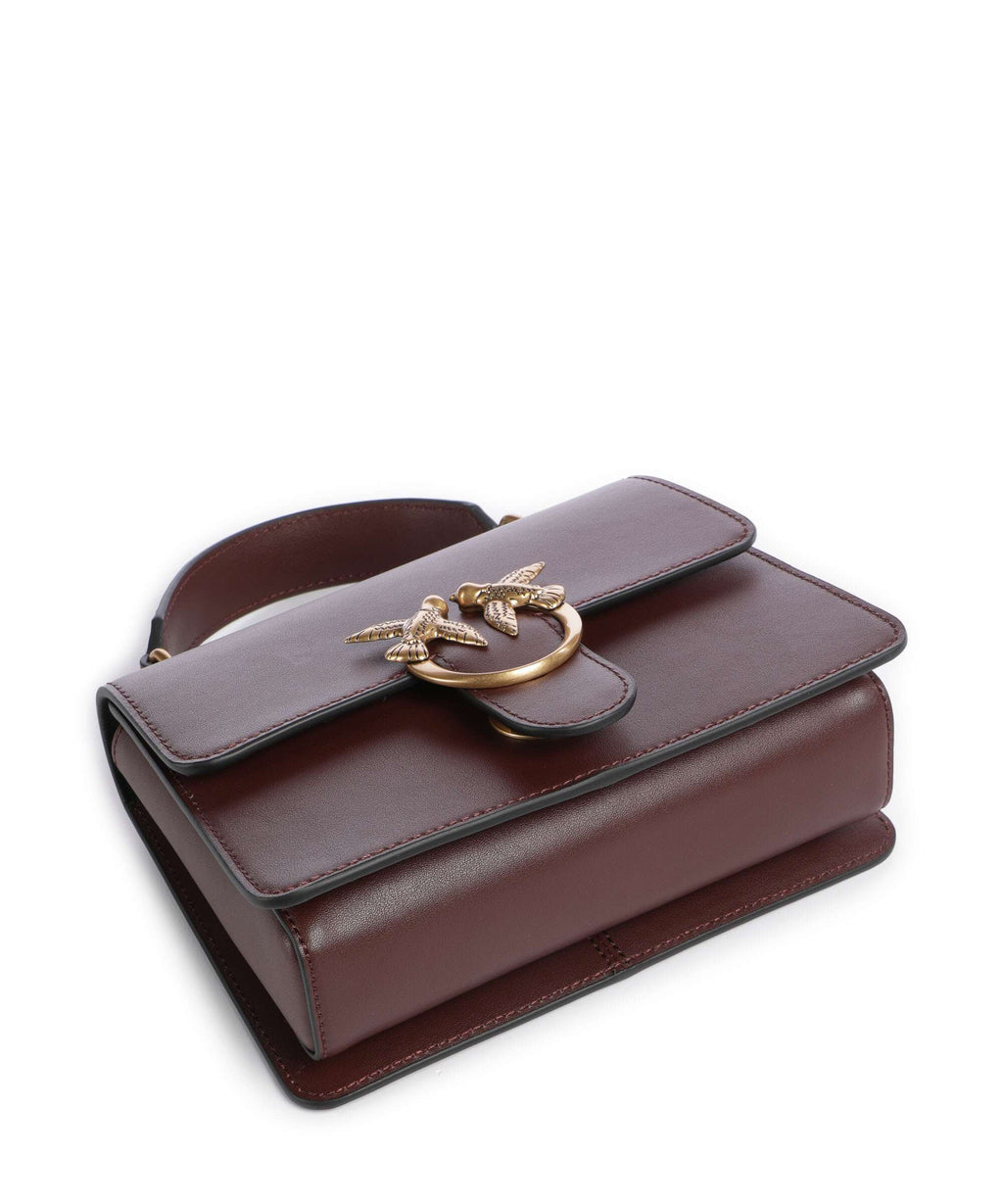 Pinko Love One Mini Handbag burgundy wine/antique gold