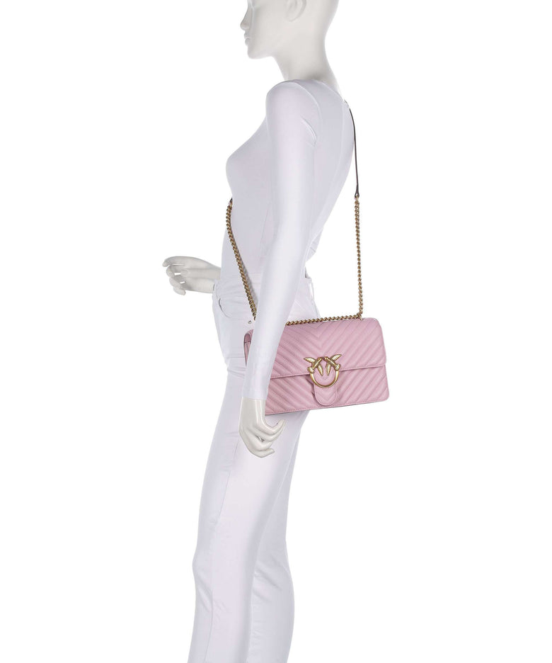 Pinko Love One Classic Shoulder bag rosa chiaro/antique gold