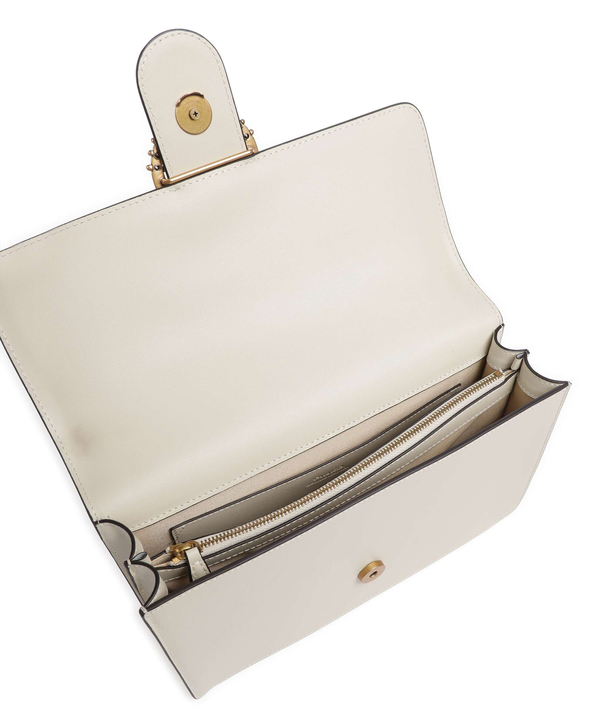 Pinko Love One Classic New Buckle Crossbody bag bianco seta/antique gold