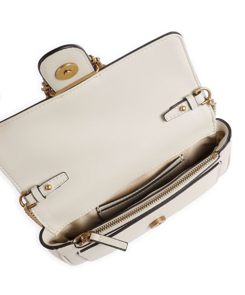 Pinko Love One Pocket New Buckle Crossbody bag bianco seta/antique gold