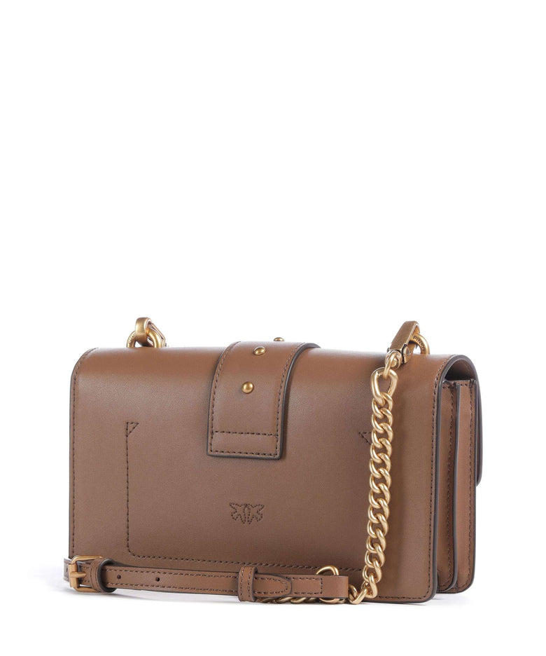 Pinko Love One Mini Crossbody bag marrone cognac/antique gold