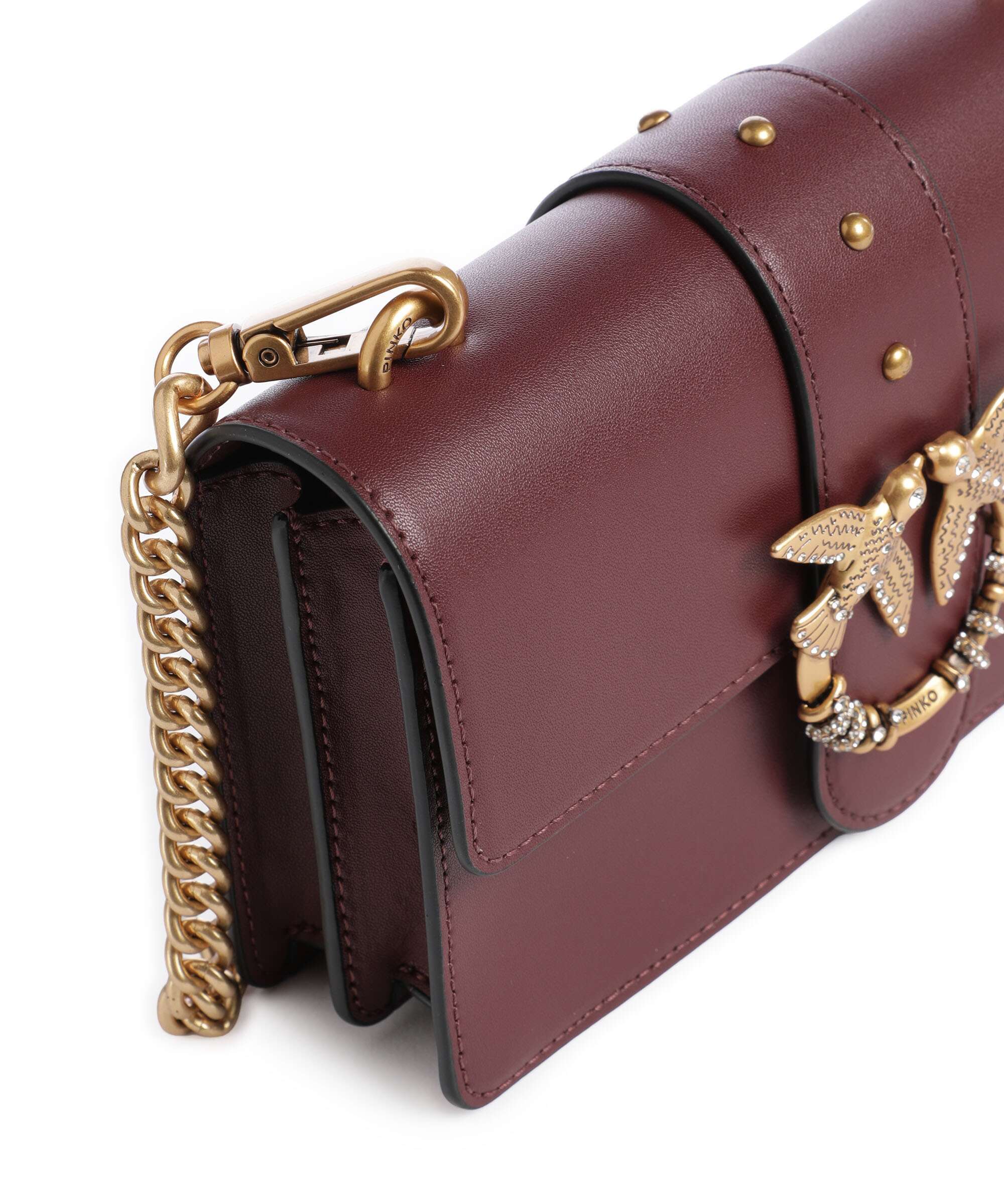 Pinko Love One Mini New Buckle Crossbody bag ribes intenso/antique gold