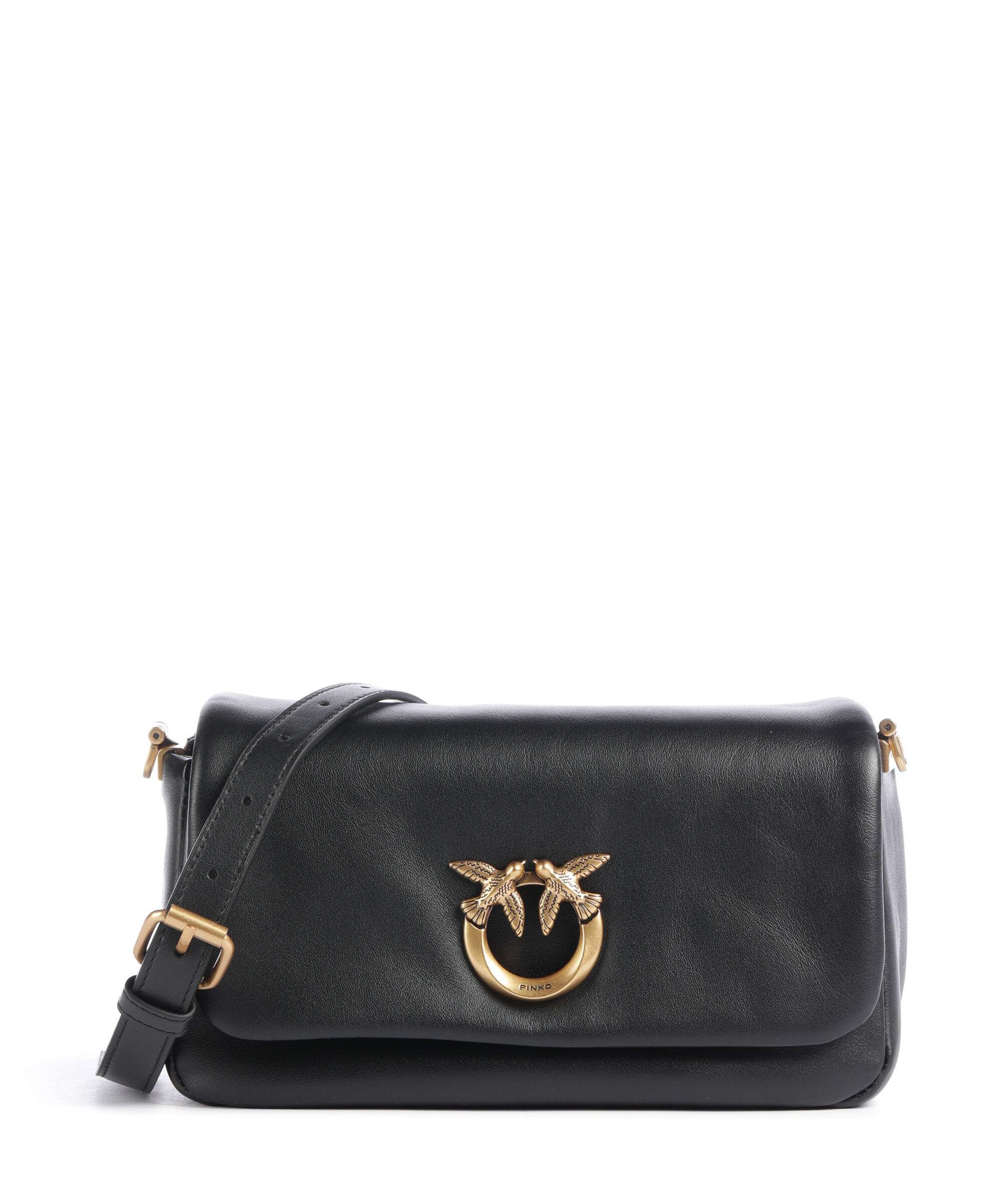 Pinko Click Soft Horizontal Mini Crossbody bag nero/antique gold
