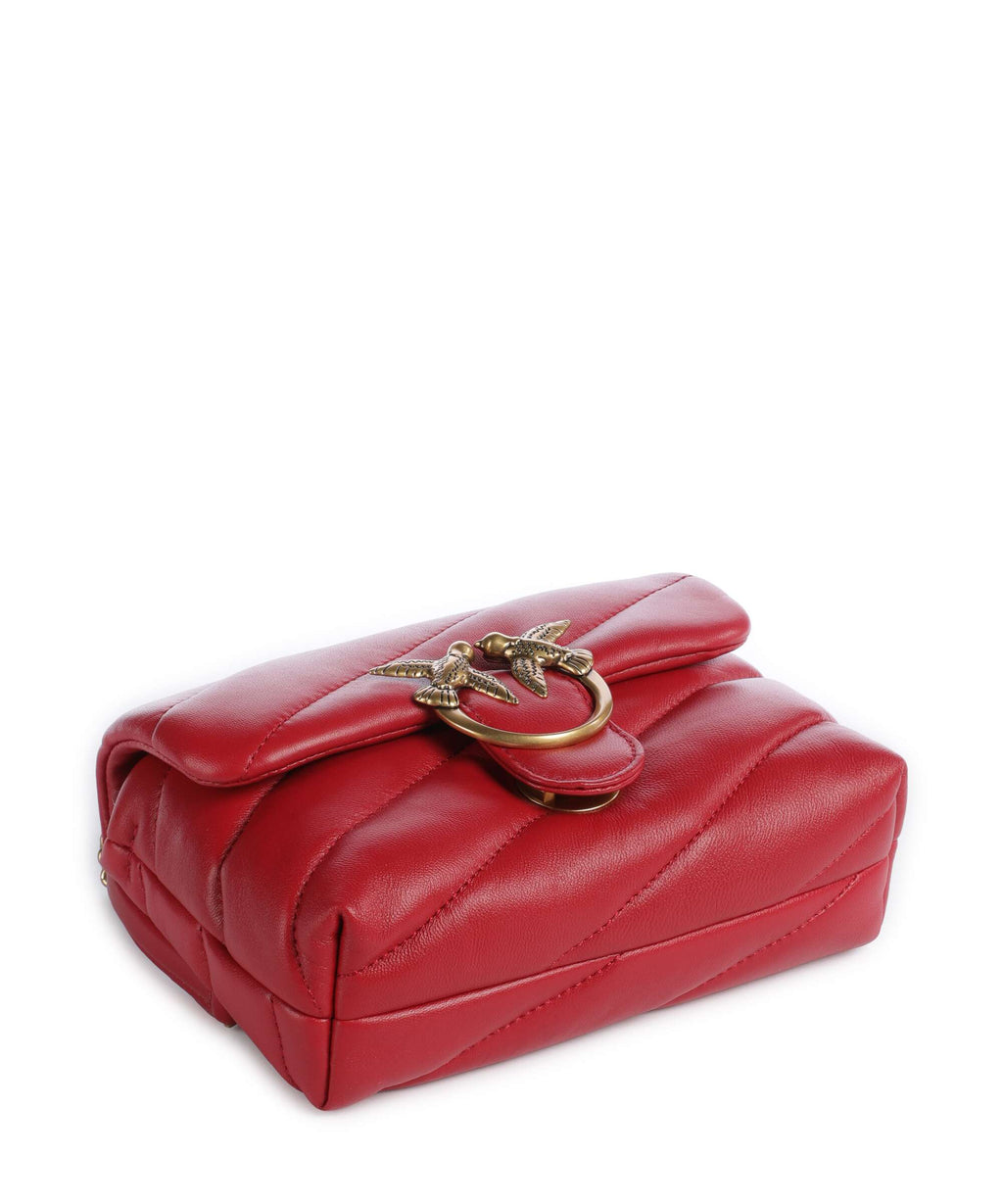 Pinko Love Puff Baby Shoulder bag rosso rio/antique gold