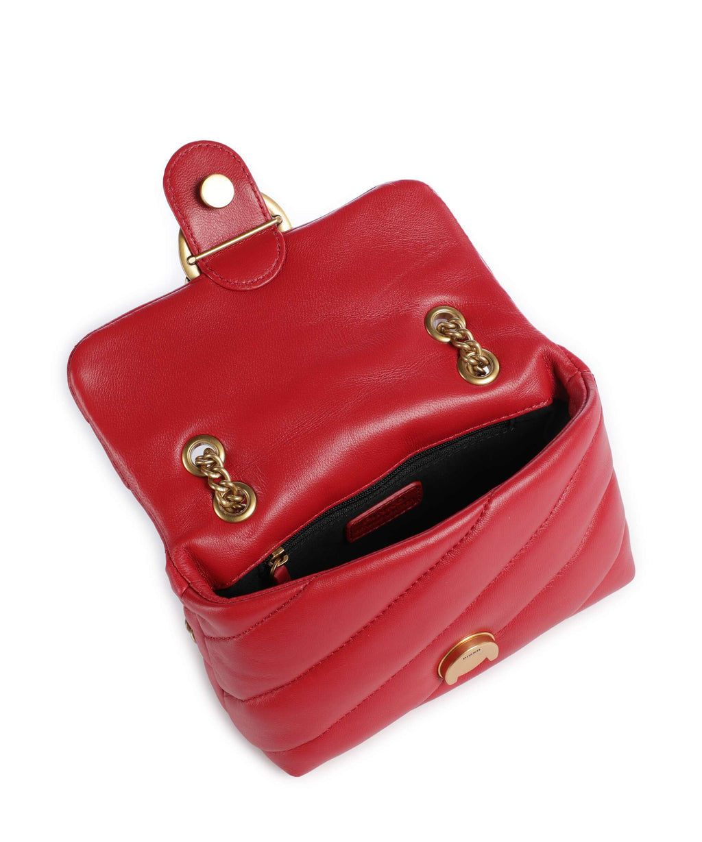 Pinko Love Puff Baby Shoulder bag rosso rio/antique gold