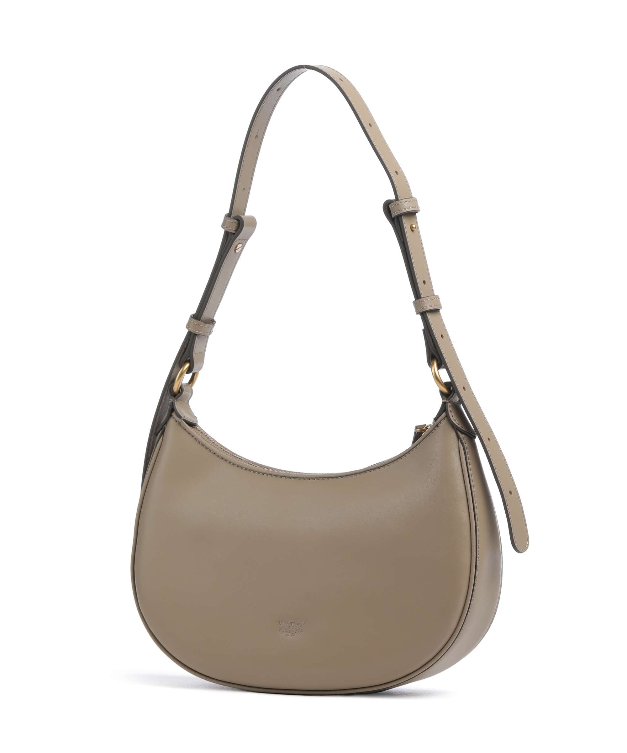 Pinko Half Moon Mini Shoulder bag grigio talpa/antique gold