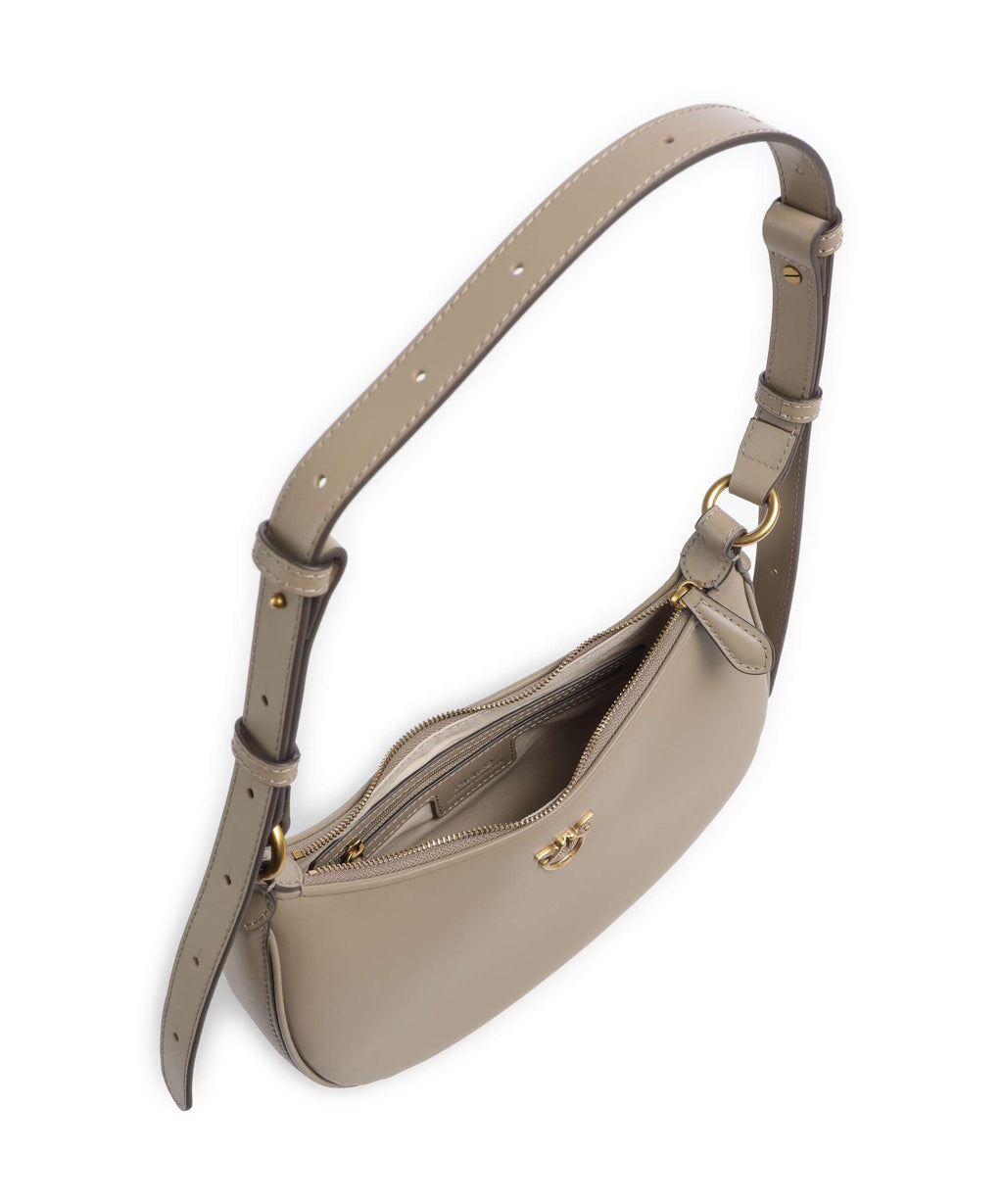 Pinko Half Moon Mini Shoulder bag grigio talpa/antique gold