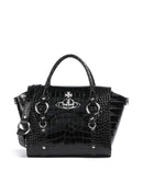 Vivienne Westwood Betty Embossed Croc Medium Torbu black