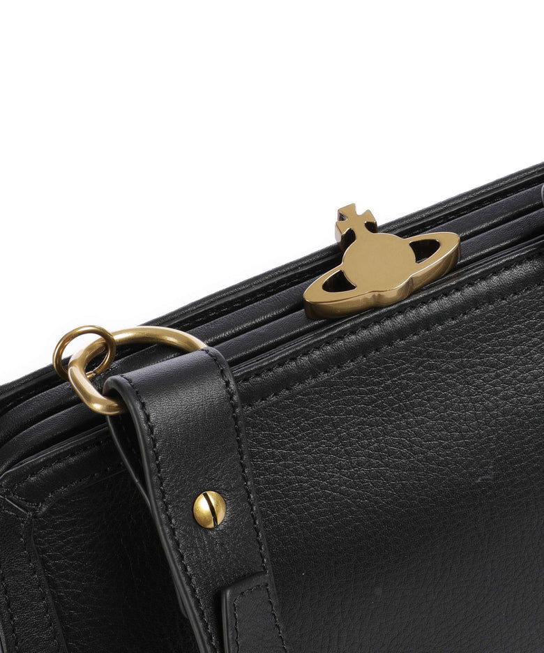 Vivienne Westwood Ascot Frame Aniline Crossbody bag black